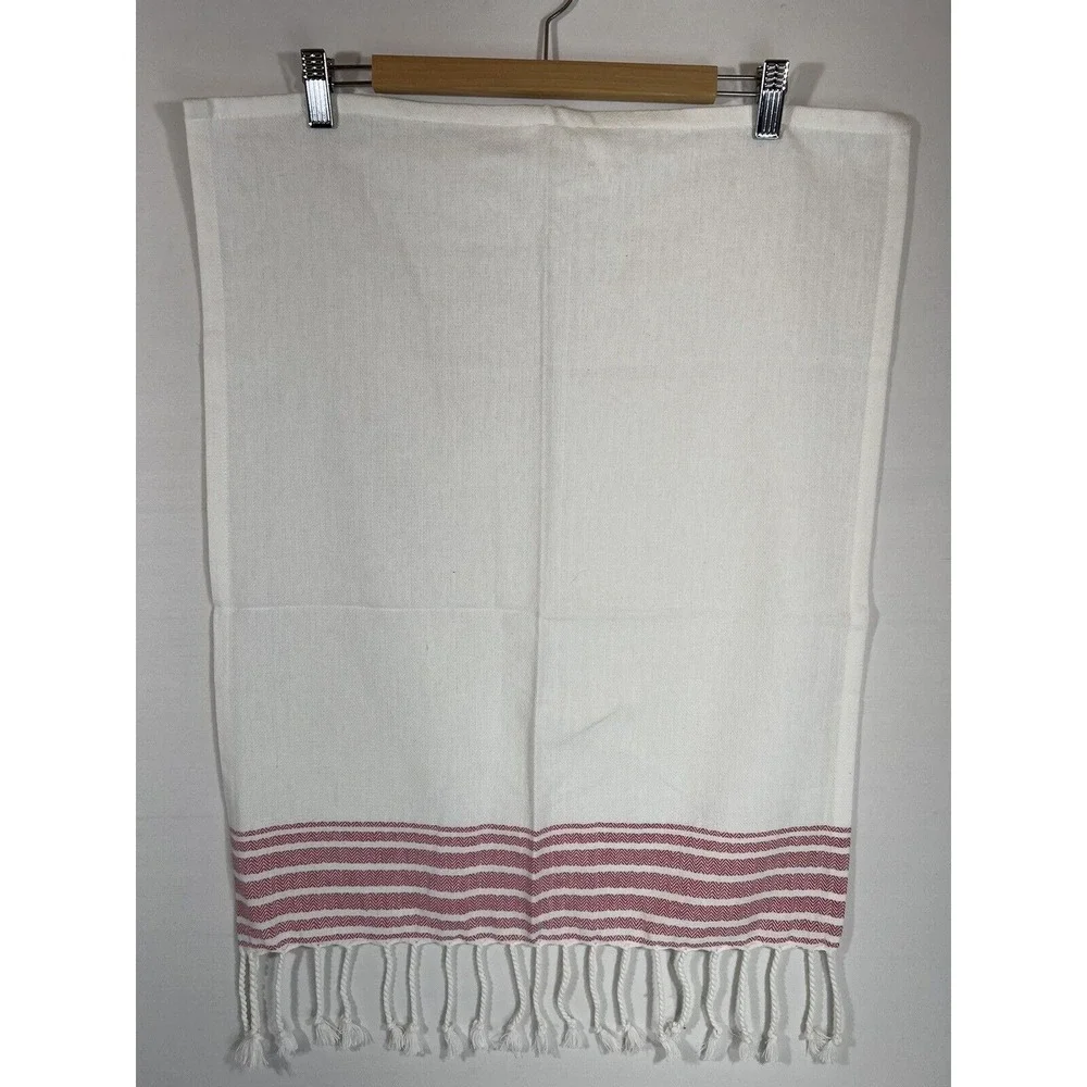 Simba Global Tea Towel Cotton Red‎ White Kitchen Cottagecore Farmhouse